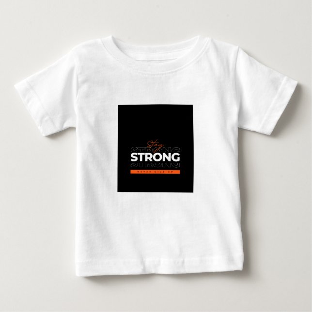Camiseta Para Bebê design firme (Frente)