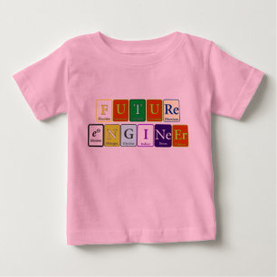 Camiseta Para Bebê Design futuro do tutu do engenheiro