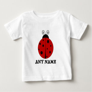 Camiseta Para Bebê DESIGN LADYBUG personalizado com QUALQUER NOME