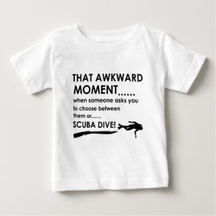 Camiseta Para Bebê Design legal do mergulho autónomo