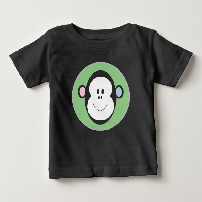 Camiseta Para Bebê Design macaco (Frente)
