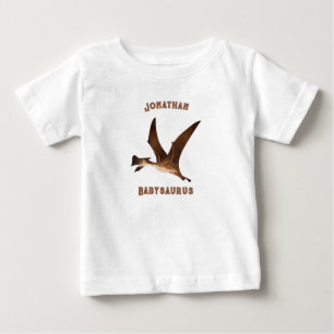 Camiseta Para Bebê design moderno e elegante monograma Babysaurs bran