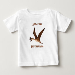 Camiseta Para Bebê design moderno estiloso monograma Babysaurs branco