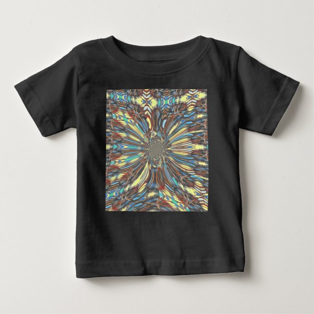 Camiseta Para Bebê Design óptico Pop de arte urbana africana Edgy (Frente)