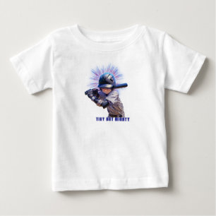 Camiseta Para Bebê Design para um jogador de beisebol pequeno mas pod