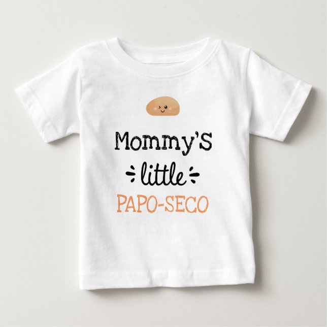 Camiseta Para Bebê Design personalizado [qualquer texto] Pequeno Papo (Frente)