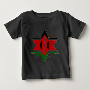 Camiseta Para Bebê Design Safari de Sinalizador Queniano