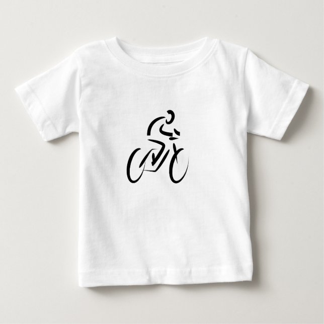 Camiseta Para Bebê Design T-Shirt de bicicleta (Frente)