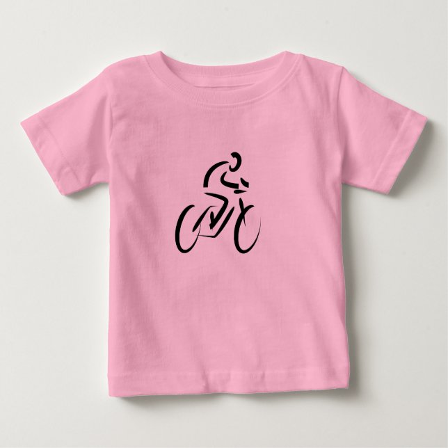 Camiseta Para Bebê Design T-Shirt de bicicleta (Frente)