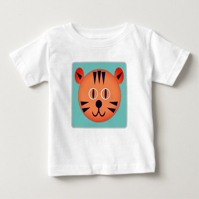 Camiseta Para Bebê Design Tiger (Frente)