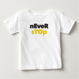 Camiseta Para Bebê Design tipográfico moderno, simples e ousado nunc