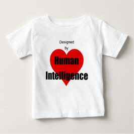 Camiseta Para Bebê Designed by Human Intelligence