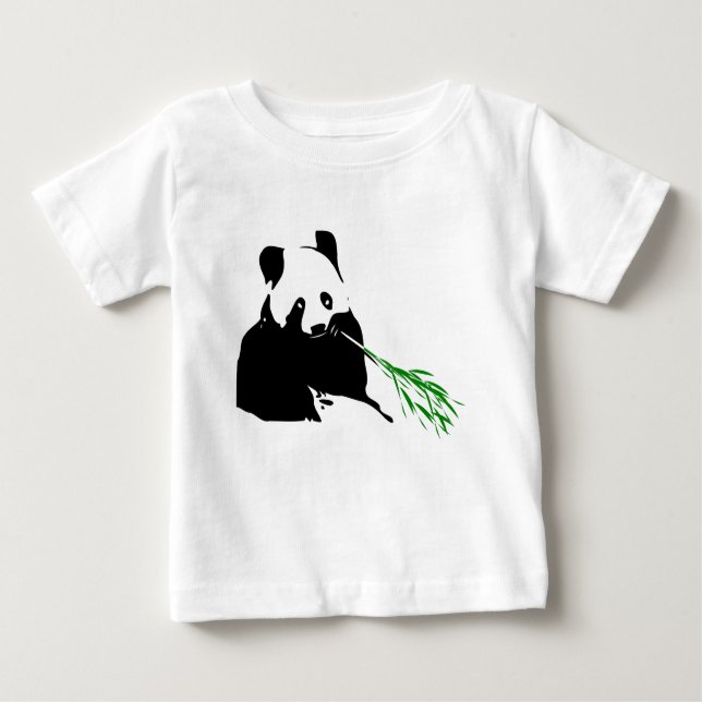 Camiseta Para Bebê Designs de Urso Panda em Roupas de Bebê (Frente)