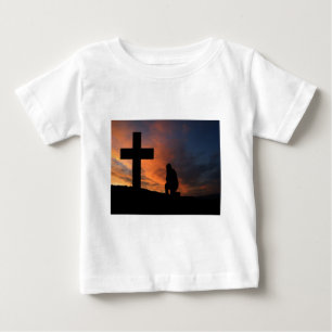 Camiseta Para Bebê Destino do amor da paz de Jesus da cruz da fé da