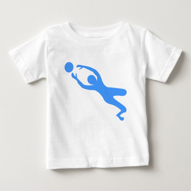 Camiseta Para Bebê Detentor de Objetivos - Azul de Bebê (Frente)