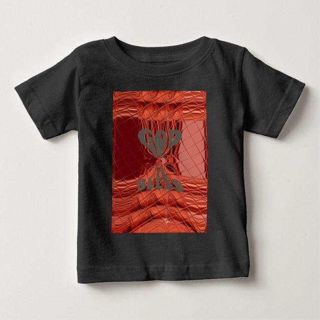 Camiseta Para Bebê Deus abençoe Art (Frente)