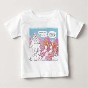 Camiseta Para Bebê Deus do Céu (OMG) Anjos Texto Engraçado