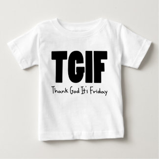 Camiseta Para Bebê Deus do obrigado de TGIF sua sexta-feira
