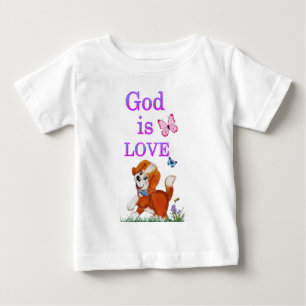 Camiseta Para Bebê Deus é amor
