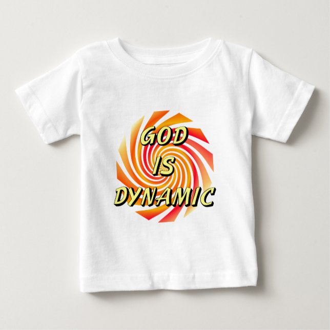 Camiseta Para Bebê Deus é Cristão Dinâmico (Frente)