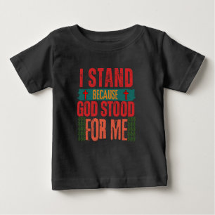 Camiseta Para Bebê Deus está comigo: Cristianismo Cristo Cristão