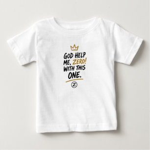 Camiseta Para Bebê Deus Me Ajude, Zero! Baby Fine Jersey T-Shirt