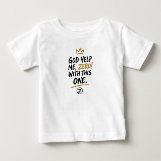 Camiseta Para Bebê Deus Me Ajude, Zero! Baby Fine Jersey T-Shirt