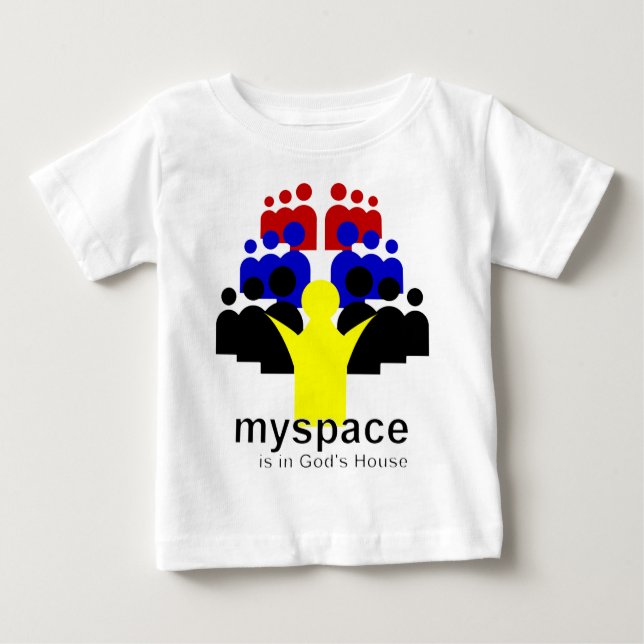 Camiseta Para Bebê Deus MySpace (Frente)