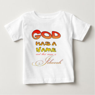 Camiseta Para Bebê Deus tem um nome Jeová