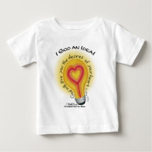 Camiseta Para Bebê Deus, uma lâmpada ideal