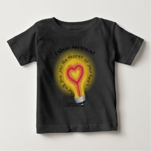 Camiseta Para Bebê Deus, uma lâmpada ideal