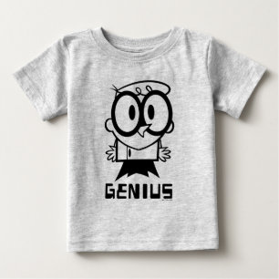 Camiseta Para Bebê Dexter "Genius" - Gráfico de Contorno