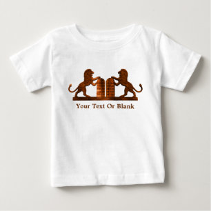 Camiseta Para Bebê Dez Mandamentos e Leões