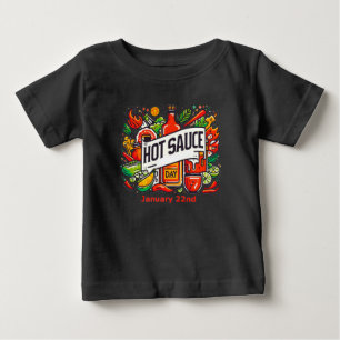 Camiseta Para Bebê Dia 22 de janeiro - Molho quente