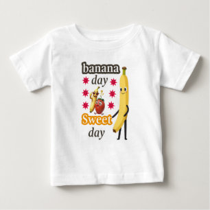 Camiseta Para Bebê Dia da Banana, dia mais doce
