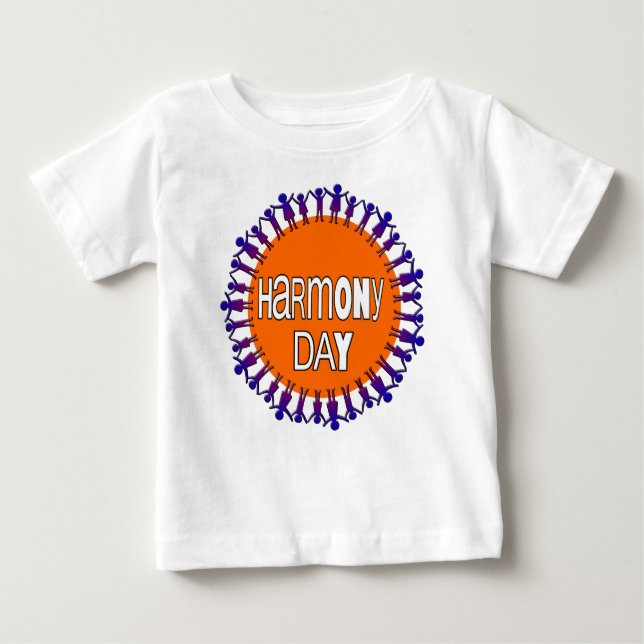 Camiseta Para Bebê Dia da Harmonia, Austrália (Frente)