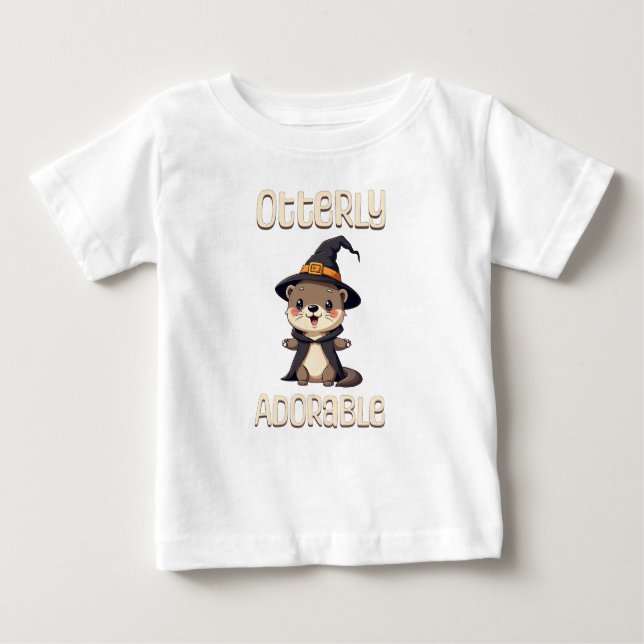 Camiseta Para Bebê Dia das Bruxas Totalmente Adorável (Frente)