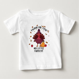Camiseta Para Bebê Dia de Ação de Graças dos Professores Agradecidos