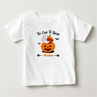 Camiseta Para Bebê Dia de as Bruxas engraçado Negro Laranja Pumpkin G