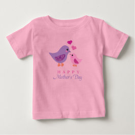 Camiseta Para Bebê Dia de as mães de mães e crianças de raça branca