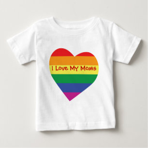 Camiseta Para Bebê Dia de as mães eu amo minhas Mães