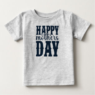 Camiseta Para Bebê Dia de as mães Feliz-11344