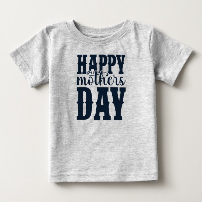 Camiseta Para Bebê Dia de as mães Feliz-11344 (Frente)