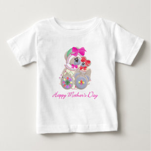 Camiseta Para Bebê Dia de as mães feliz (9)