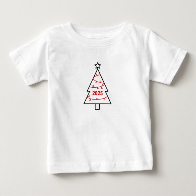 Camiseta Para Bebê Dia de Natal (Frente)