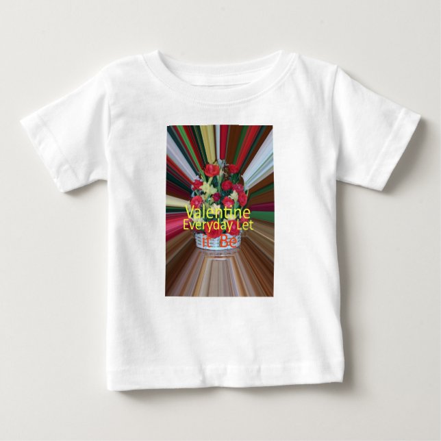 Camiseta Para Bebê Dia de os namorados Art (Frente)