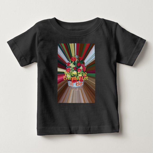Camiseta Para Bebê Dia de os namorados Art (Frente)