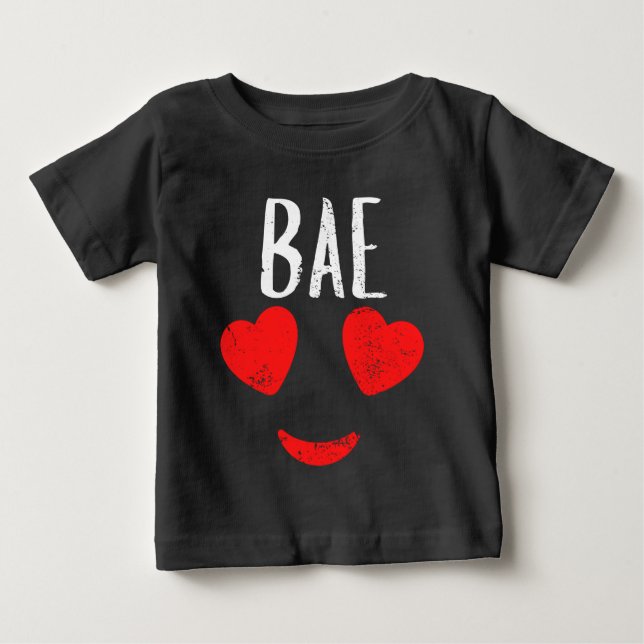 Camiseta Para Bebê Dia de os namorados Bae (Frente)