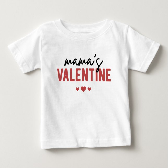 Camiseta Para Bebê Dia de os namorados Namorados da mamãe (Frente)
