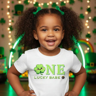 Camiseta Para Bebê Dia de São Patrício 1º Aniversário Festa Trevo Ver